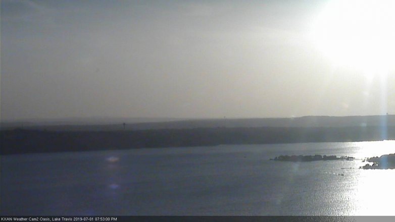 Lake Travis webcam, July 1, 2019 6:55 PM CT