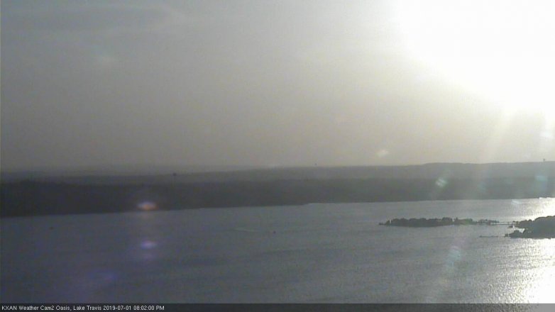 Lake Travis webcam, July 1, 2019 7:05 PM CT