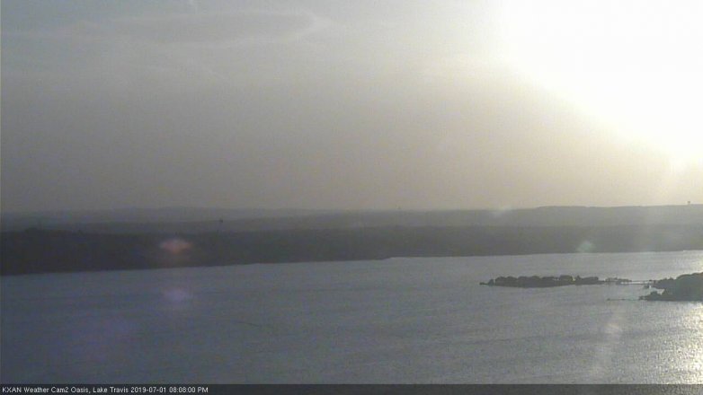 Lake Travis webcam, July 1, 2019 7:10 PM CT