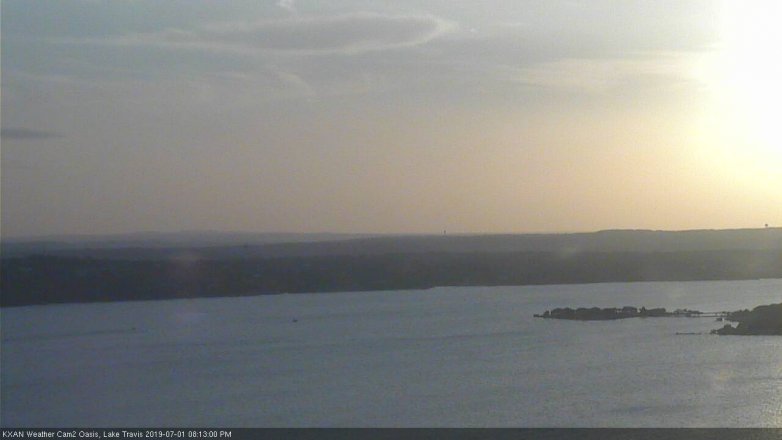 Lake Travis webcam, July 1, 2019 7:15 PM CT