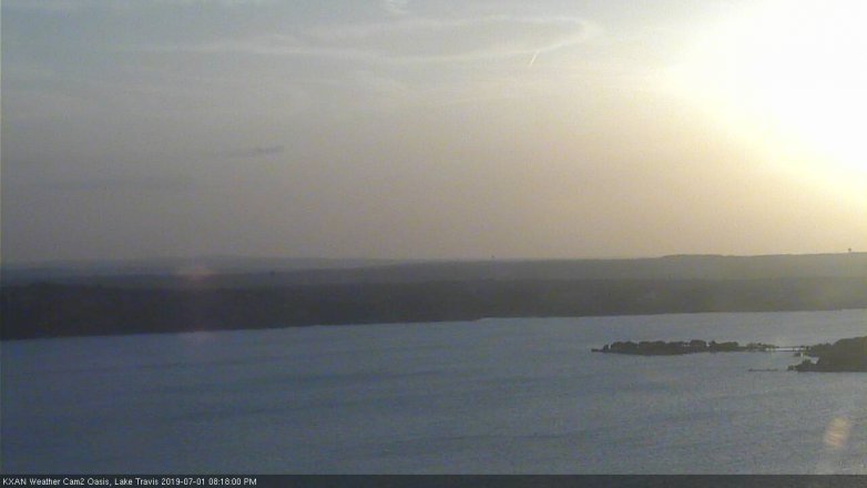 Lake Travis webcam, July 1, 2019 7:20 PM CT