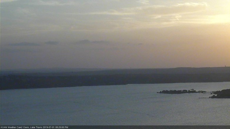Lake Travis webcam, July 1, 2019 7:30 PM CT