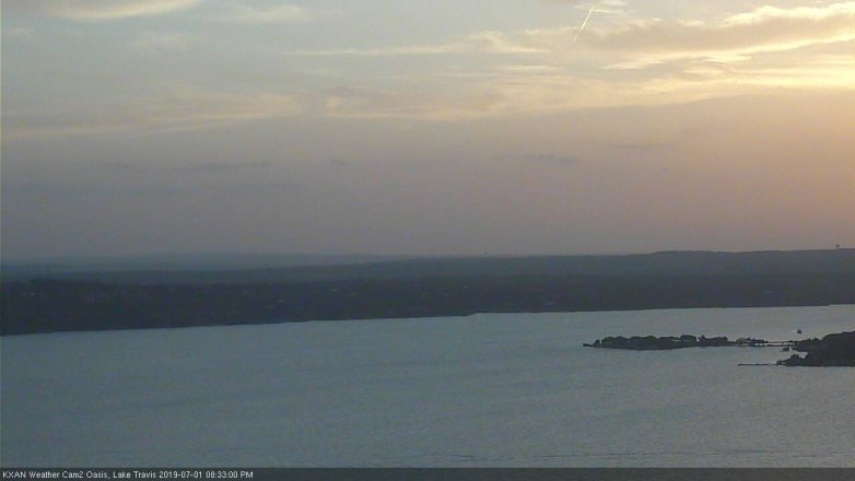 Lake Travis webcam, July 1, 2019 7:35 PM CT