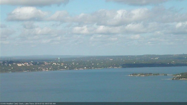Lake Travis webcam, July 2, 2019 9:00 AM CT