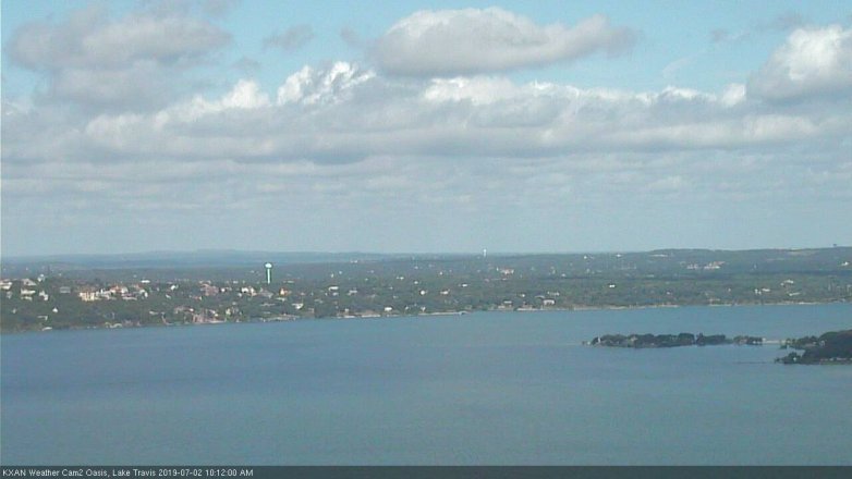 Lake Travis webcam, July 2, 2019 9:15 AM CT