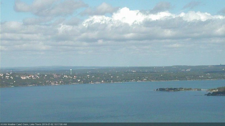 Lake Travis webcam, July 2, 2019 9:20 AM CT
