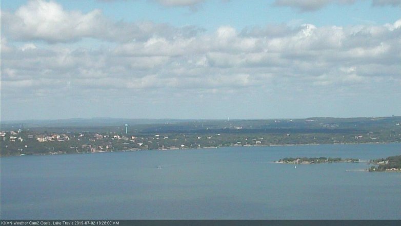 Lake Travis webcam, July 2, 2019 9:30 AM CT