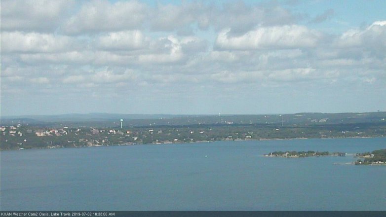 Lake Travis webcam, July 2, 2019 9:35 AM CT