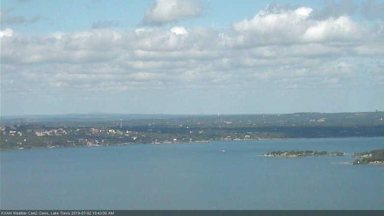 Lake Travis webcam, July 2, 2019 9:45 AM CT