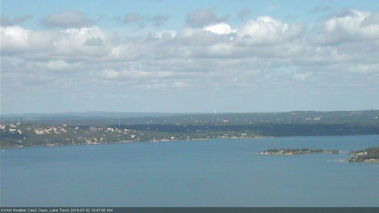 Lake Travis webcam, July 2, 2019 9:50 AM CT