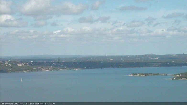 Lake Travis webcam, July 2, 2019 10:00 AM CT