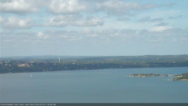 Lake Travis webcam, July 2, 2019 10:05 AM CT