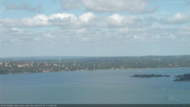 Lake Travis webcam, July 2, 2019 10:15 AM CT