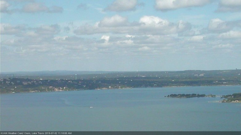 Lake Travis webcam, July 2, 2019 10:20 AM CT