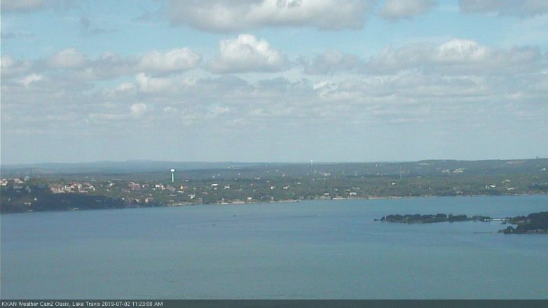 Lake Travis webcam, July 2, 2019 10:25 AM CT
