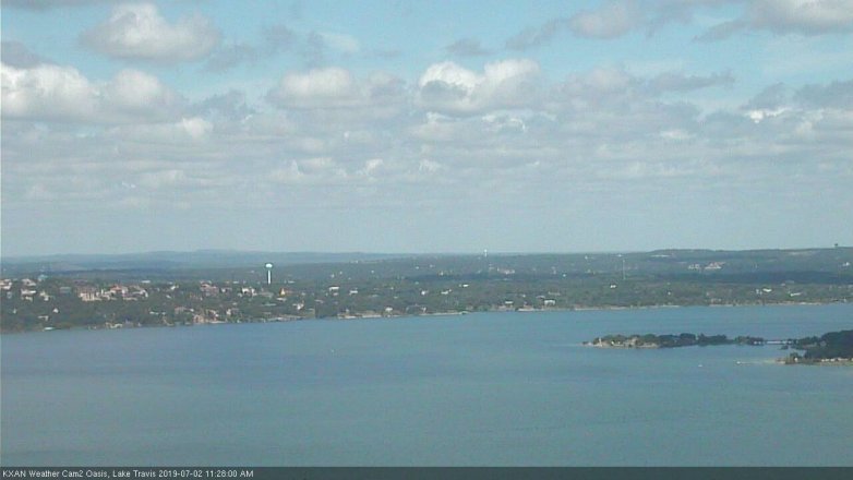 Lake Travis webcam, July 2, 2019 10:30 AM CT