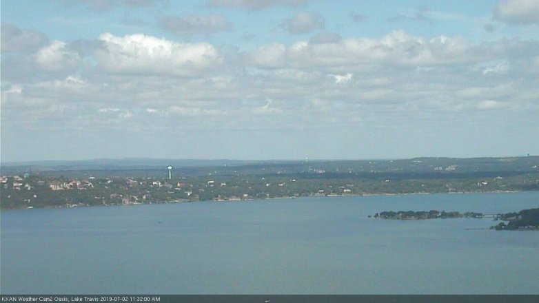 Lake Travis webcam, July 2, 2019 10:35 AM CT