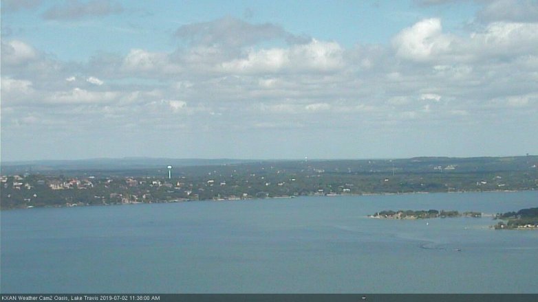 Lake Travis webcam, July 2, 2019 10:40 AM CT