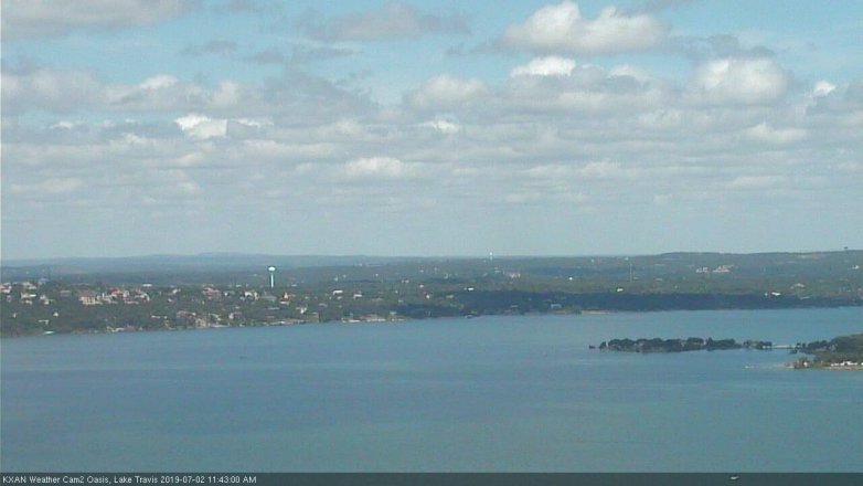 Lake Travis webcam, July 2, 2019 10:45 AM CT