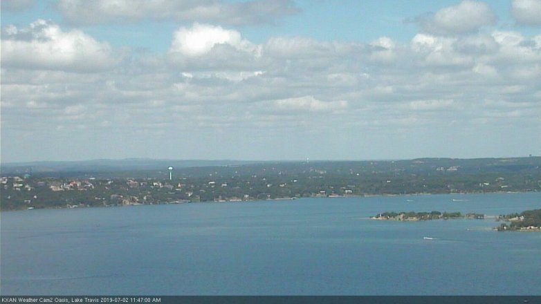 Lake Travis webcam, July 2, 2019 10:50 AM CT