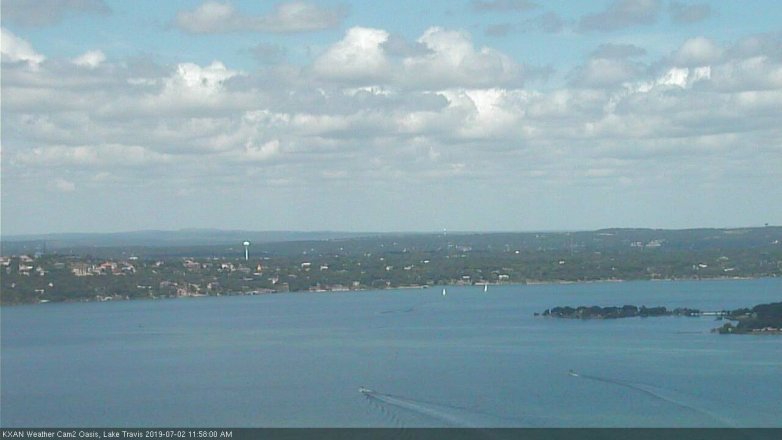 Lake Travis webcam, July 2, 2019 11:00 AM CT