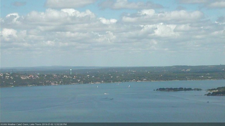 Lake Travis webcam, July 2, 2019 11:05 AM CT