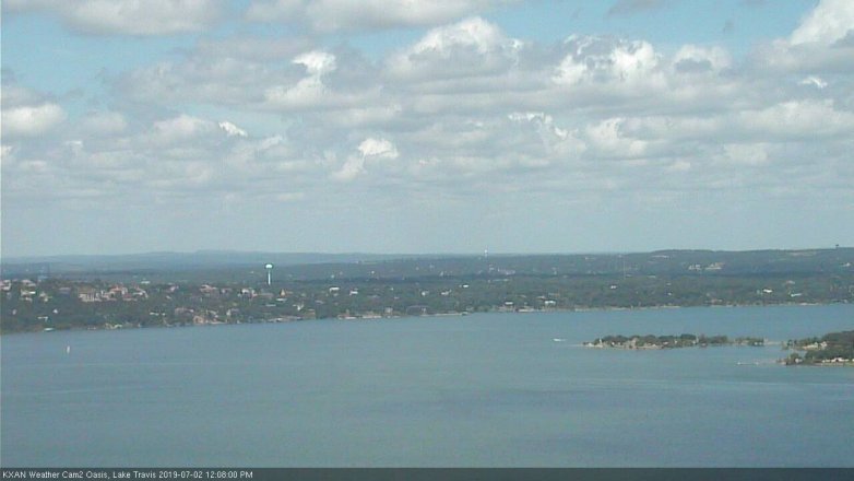 Lake Travis webcam, July 2, 2019 11:10 AM CT