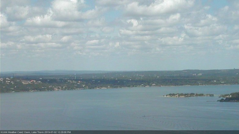 Lake Travis webcam, July 2, 2019 11:30 AM CT