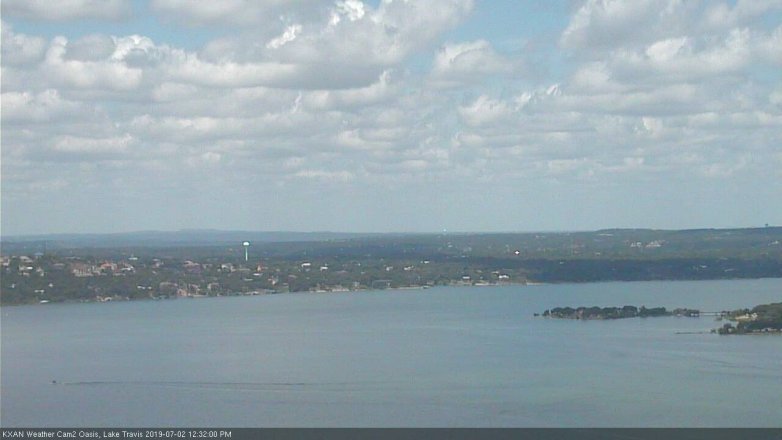 Lake Travis webcam, July 2, 2019 11:35 AM CT