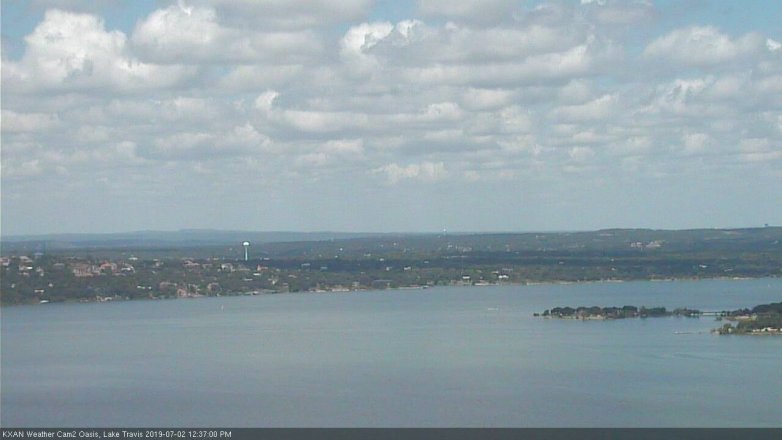 Lake Travis webcam, July 2, 2019 11:40 AM CT
