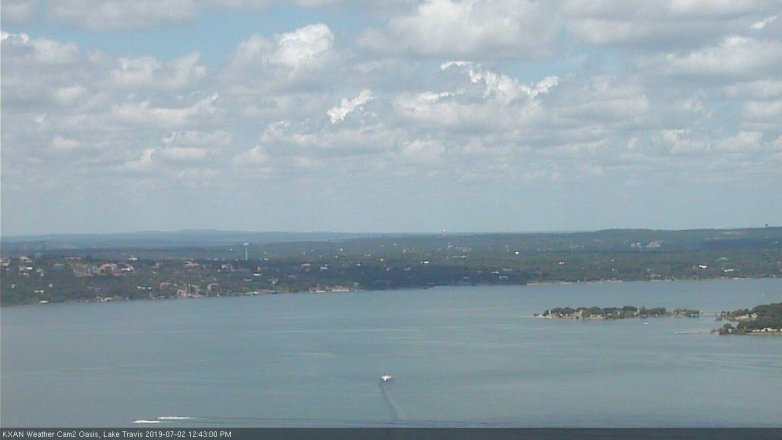 Lake Travis webcam, July 2, 2019 11:45 AM CT