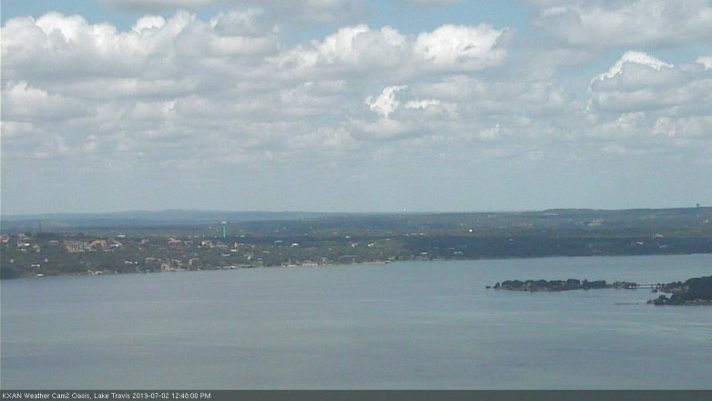 Lake Travis webcam, July 2, 2019 11:50 AM CT