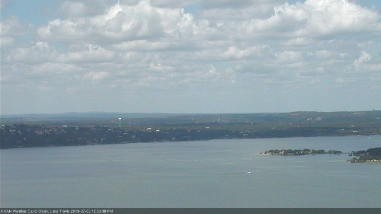 Lake Travis webcam, July 2, 2019 11:55 AM CT