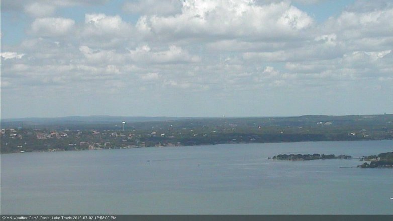 Lake Travis webcam, July 2, 2019 12:00 PM CT