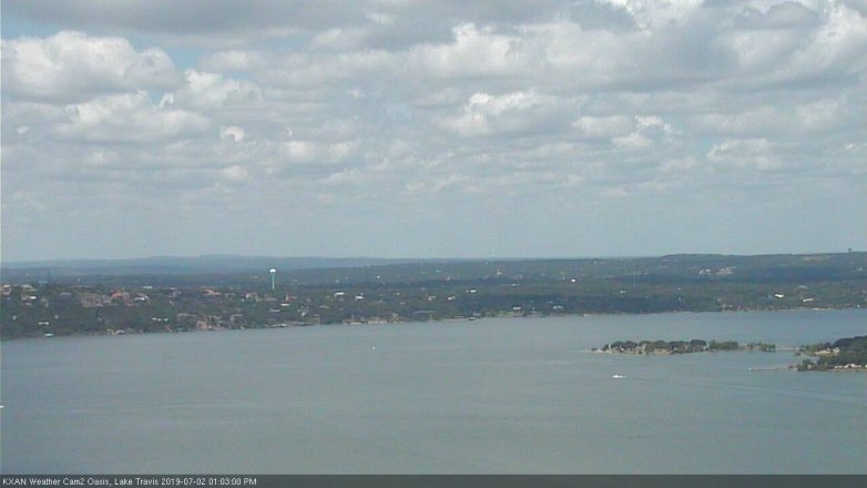 Lake Travis webcam, July 2, 2019 12:05 PM CT