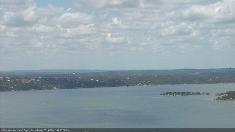 Lake Travis webcam, July 2, 2019 12:10 PM CT