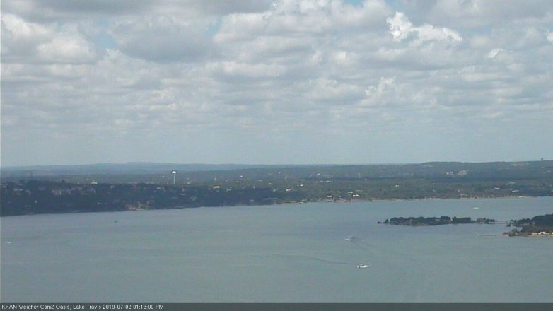 Lake Travis webcam, July 2, 2019 12:15 PM CT