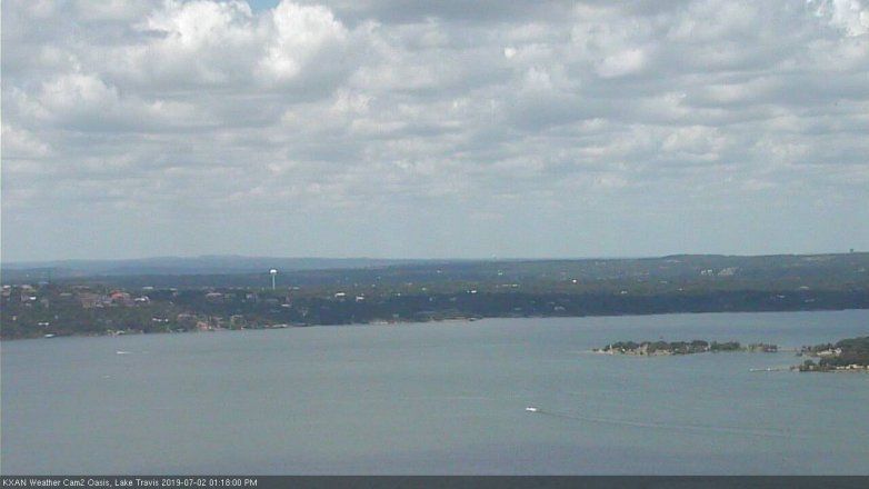 Lake Travis webcam, July 2, 2019 12:20 PM CT
