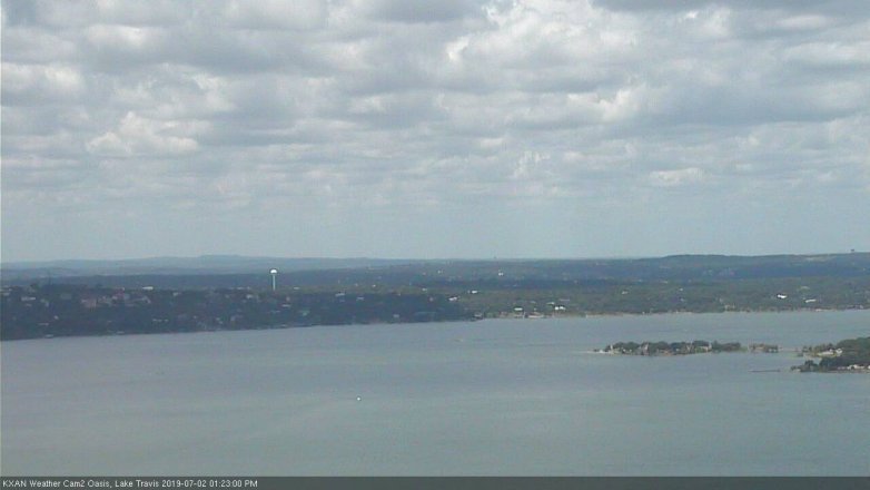 Lake Travis webcam, July 2, 2019 12:25 PM CT