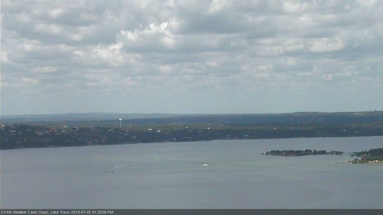 Lake Travis webcam, July 2, 2019 12:30 PM CT