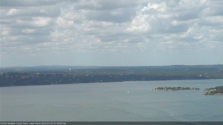 Lake Travis webcam, July 2, 2019 12:40 PM CT