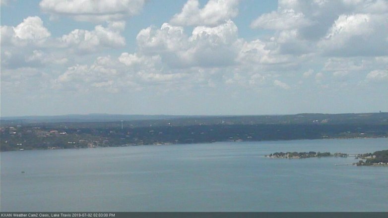 Lake Travis webcam, July 2, 2019 1:05 PM CT