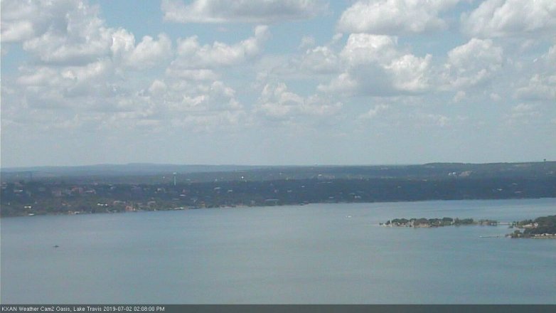 Lake Travis webcam, July 2, 2019 1:10 PM CT