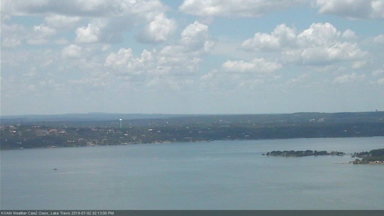 Lake Travis webcam, July 2, 2019 1:15 PM CT