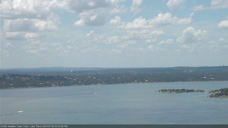 Lake Travis webcam, July 2, 2019 1:25 PM CT