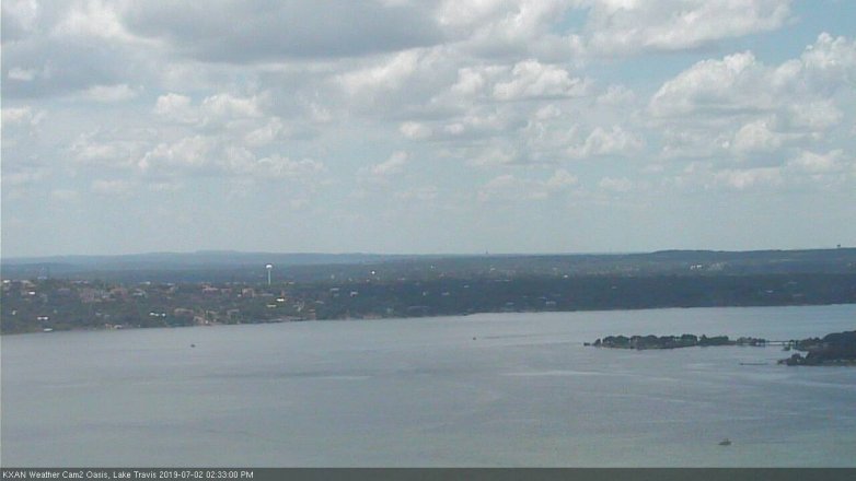 Lake Travis webcam, July 2, 2019 1:35 PM CT