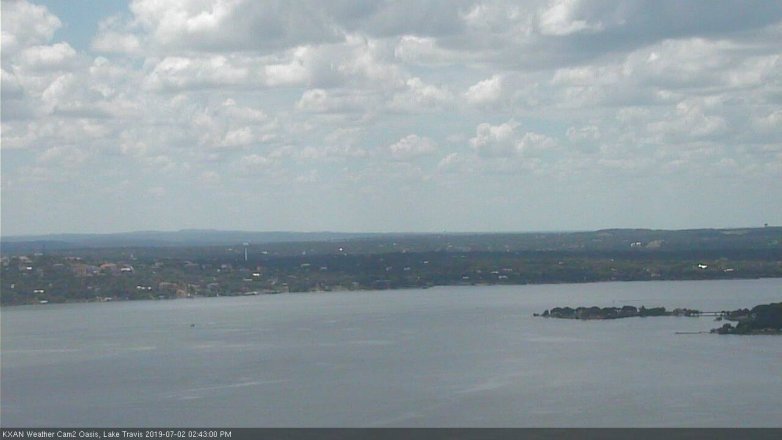 Lake Travis webcam, July 2, 2019 1:45 PM CT