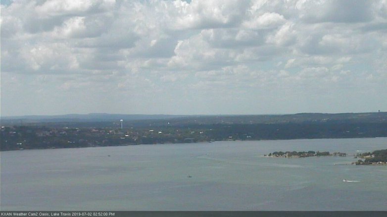 Lake Travis webcam, July 2, 2019 1:55 PM CT