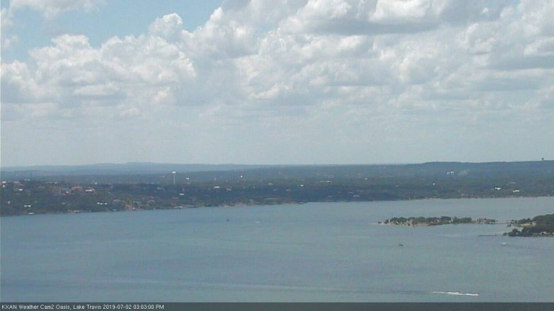 Lake Travis webcam, July 2, 2019 2:05 PM CT