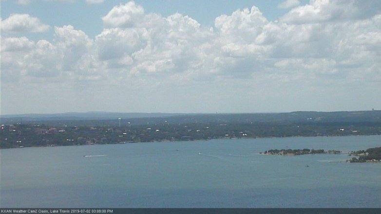 Lake Travis webcam, July 2, 2019 2:10 PM CT